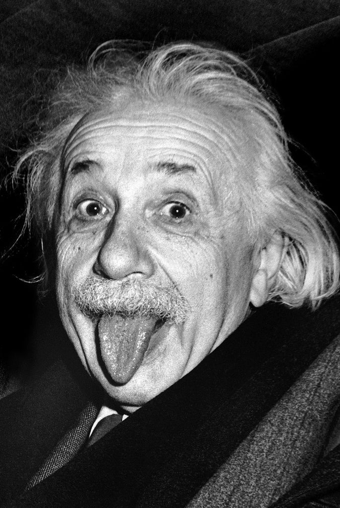 Albert Einstein Tongue-Out (1951) Classic Black-and-White Picture