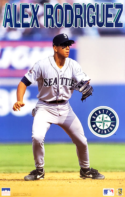 Alex Rodriguez Action Seattle Mariners MLB Baseball Poster