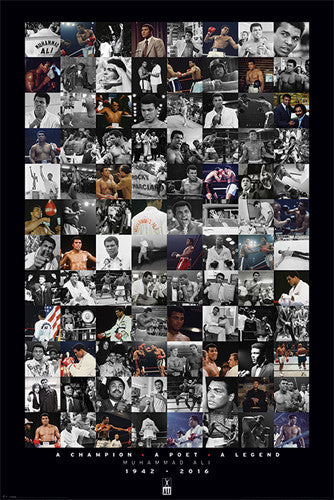 Muhammad Ali "96 Pics" Commemorative Collage (1942-2016) Poster - Pyramid International