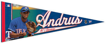 Elvis Andrus "Action" Premium Felt Collector's Pennant (LE /2010) - Wincraft