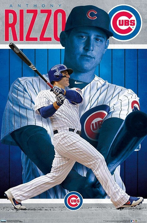 Anthony Rizzo Superstar Chicago Cubs Baseball Action Wall Poster