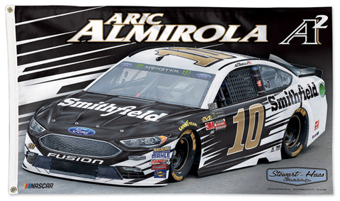 Aric Almirola NASCAR #10 Smithfield Ford Fusion Official HUGE 3'x5' Commemorative Flag - Wincraft 2018