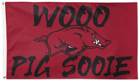 Arkansas Razorbacks "Wooo Pig Sooie" Official NCAA Deluxe 3'x5' Team Flag - Wincraft Inc.