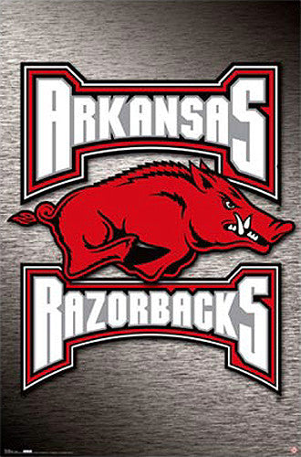 Arkansas Razorbacks Official NCAA Team Logo Poster - Costacos Sports