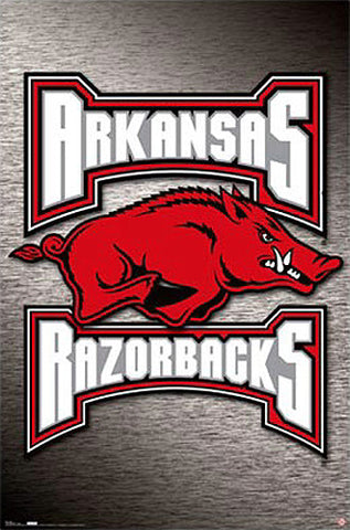 Arkansas Razorbacks Official Team Logo Poster - Costacos Sports