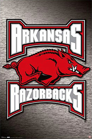 Arkansas Razorbacks Official NCAA Team Logo Poster - Costacos Sports