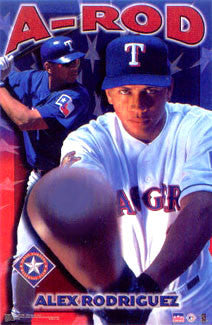 Alex Rodriguez "Power" Texas Rangers Poster - Starline 2001