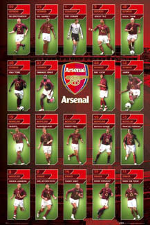 Arsenal FC "Super 19" (2005/06) Official EPL Soccer Football Poster - GB Posters