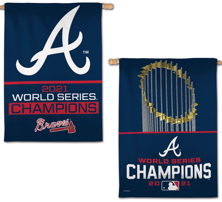Atlanta Braves 2021 World Series Champions Deluxe Flag - 3'x5