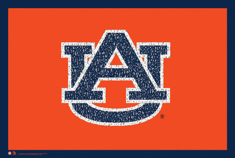 Auburn Tigers "War Eagle!" Fight Song Logo Poster - LA Pop Inc.