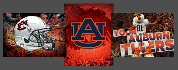 Auburn Tigers "Football Spirit" 3-Poster Combo Set - Team Spirit Posters