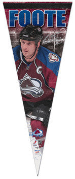 Adam Foote "Signature" Colorado Avalanche Premium Felt Collector's Pennant (LE /2010)