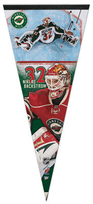 Niklas Backstrom Minnesota Wild "Big-Time" Premium Felt Collector's Pennant