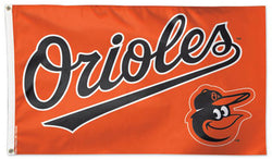 Baltimore Orioles Script-Style Official MLB Baseball Team Logo Deluxe 3'x5' Flag - Wincraft Inc.