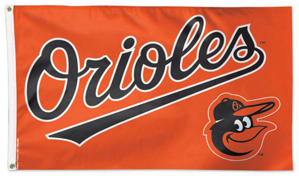 Baltimore Orioles Script-Style Official MLB Baseball Team Logo Deluxe 3'x5' Flag - Wincraft Inc.