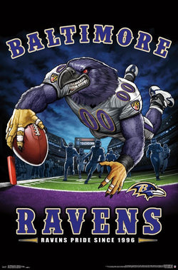 Baltimore Ravens "Ravens Pride Since 1996" NFL Theme Art Poster - Liquid Blue/Trends Int'l.