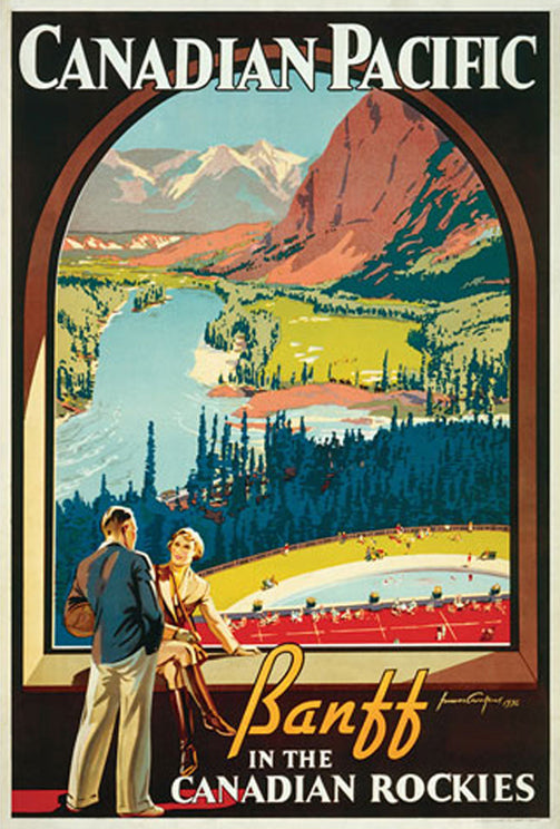 Canadian Pacific Railway Banff Picture Window (1936) 24x36 Poster  Reproduction - Eurographics