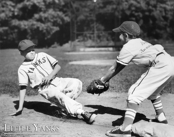 Kids Baseball "Little Yanks" Classic Black-and-White 16x20 Poster - Image Source
