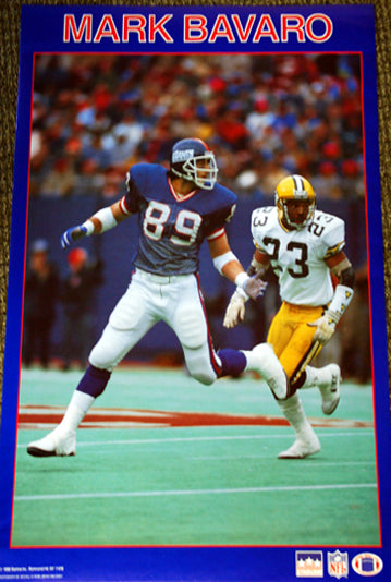 Mark Bavaro "Superstar" New York Giants Vintage Original NFL Poster - Starline 1988