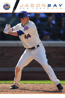 Jason Bay "Pinstripe Power" New York Mets Poster - Costacos 2010
