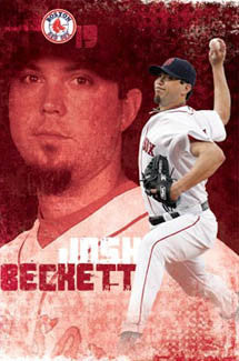 Josh Beckett "Flamethrower" Boston Red Sox MLB Action Poster - Costacos 2008