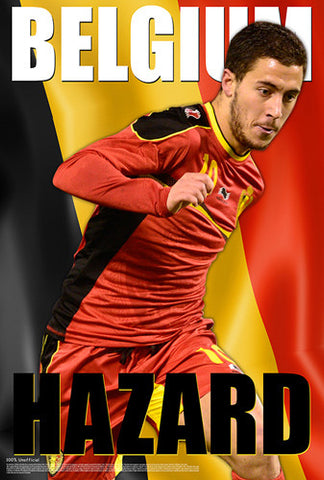 Eden Hazard "Belgium Action" World Cup 2014 Soccer Poster - Starz