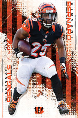 Giovani Bernard "Dashing Tiger" Cincinnati Bengals Official NFL Football Poster - Costacos 2014