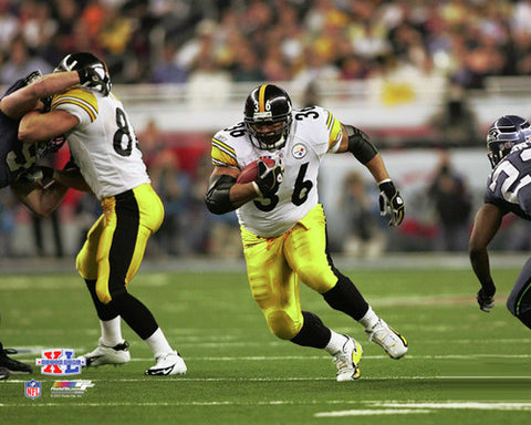 Jerome Bettis Super Bowl XL Rush Pittsburgh Steelers Premium Poster Print - Photofile Inc.