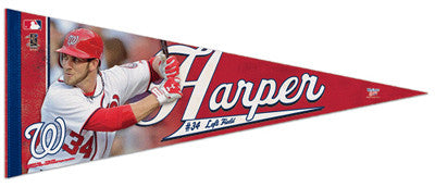 Bryce Harper "Nationals Action" Premium Felt Collector's Pennant - Wincraft 2012