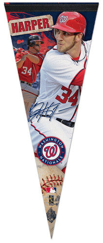 Bryce Harper "Big-Time" EXTRA-LARGE Washington Nationals Premium Felt Pennant - Wincraft