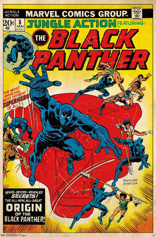 The Black Panther Jungle Action #8 (Jan. 1974) Marvel Comics Cover Reproduction POSTER - Trends
