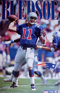 Drew Bledsoe "Rookie Star" New England Patriots Poster - Starline 1993
