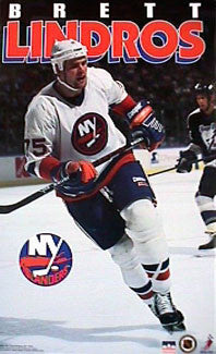 Brett Lindros "Action" New York Islanders NHL Action Poster - Starline 1995