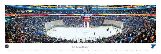 St. Louis Blues Scotttrade Center NHL Game Night Panoramic Poster - Blakeway Worldwide