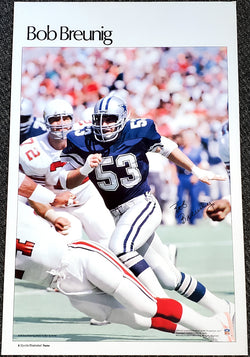 Bob Breunig "Superstar" Dallas Cowboys Vintage Original NFL Poster - Sports Illustrated by Marketcom 1982