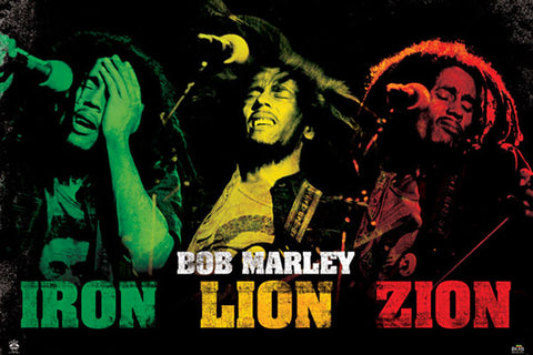 Bob Marley "Iron Lion Zion" Reggae Music Superstar Poster - Pyramid International