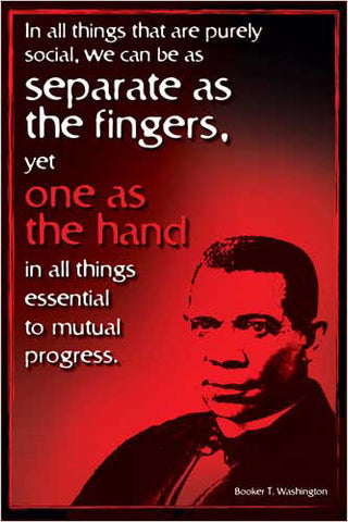 Booker T Washington "American Hero" Historical Poster - Eurographics