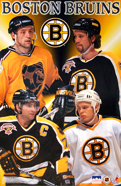 Boston Bruins Center Ice Poster (Bourque, Thornton, Allison