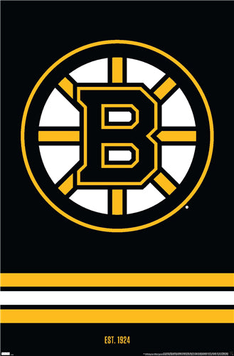 Boston Bruins Official NHL Hockey Team Logo Poster - Costacos Sports