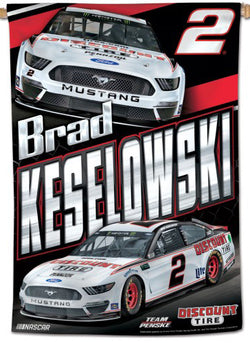 Brad Keselowski NASCAR Discount Tire #2 Premium 28x40 WALL BANNER - Wincraft Inc.