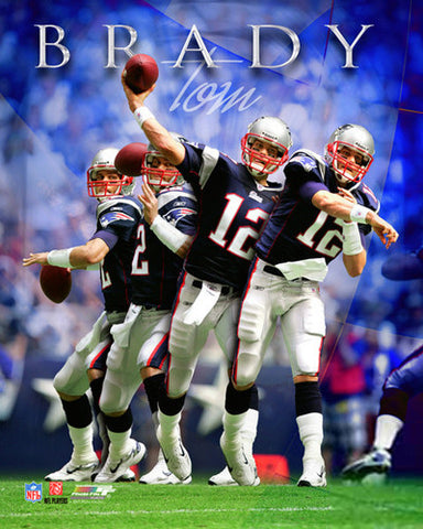 Tom Brady "Multi-Exposure" Premium QB Action Print - Photofile Inc.