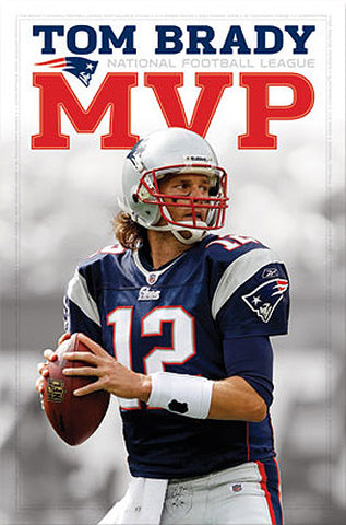 Tom Brady 2010 NFL MVP New England Patriots Commemorative Poster - Costacos