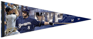 Ryan Braun "2011 MVP" Premium Felt Pennant (LE /1,000) - Wincraft Inc.