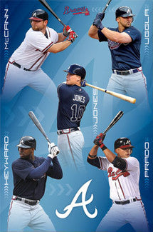 Atlanta Braves "Fantastic Five" (2011) Poster - Costacos Sports