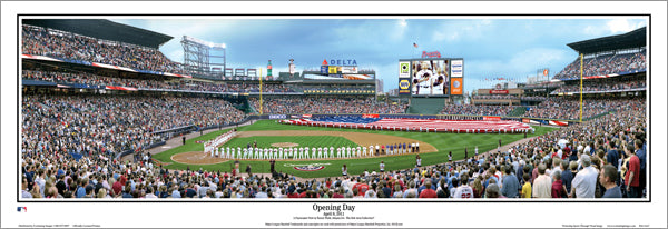 Atlanta Braves "Opening Day" Turner Field Panoramic Poster Print (2011) - Everlasting Images