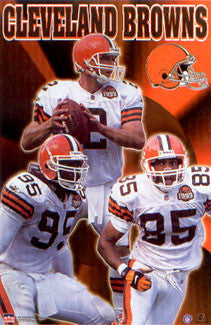 Cleveland Browns "Three Stars" Poster (Couch, Miller, Johnson) - Starline Inc. 1999