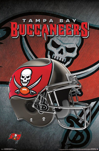 football crest with helmet NC State Wolfpack White Wolfhead Decal Red and White Shop Helmet 16 Wall Poster is designed with high quality NFL Tampa Bay Buccaneers -