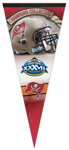 Tampa Bay Bucs Super Bowl XXXVI Champions EXTRA-LARGE Premium Pennant