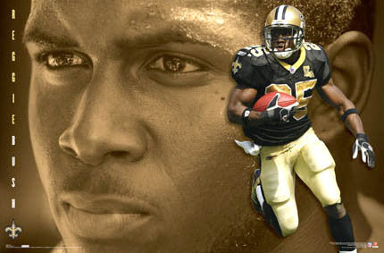 Reggie Bush "Golden Star" New Orleans Saints NFL Action Poster - Costacos 2007