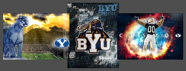 Brigham Young University "BYU Football Spirit" 3-Poster Combo Set - Team Spirit Posters